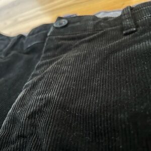 Black Corduroy Straight Fit Pants